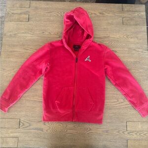 Jordan Youth Red Full Zip Hoodie Size L 12–13 Years Jumpman Flight